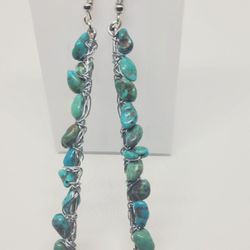 homemade multiple turquoise earrings 