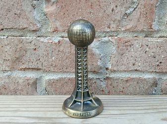 Vintage Sunsphere Metal Brass-Tone Souvenir Figurine