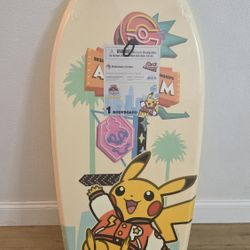 For Sale:
Brand New Still Sealed Pokemon Center 2025 World Championships Anaheim Pikachu Bodyboard 

Boogie Board