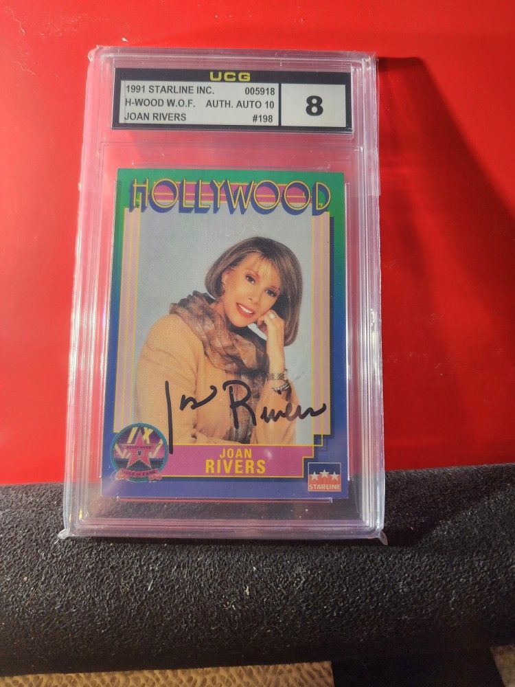 Joan Rivers Autographed 1991 Starline Hollywood #198 Authentic Signed Auto UCG 10/8