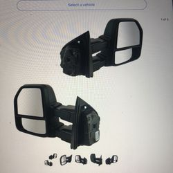  Oem Manuel Towing Telescopic Mirrors Pair. Left hand and right hand side dual arm