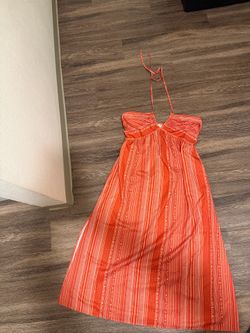 NWT Medium Cupshe Sunset Stripe Halter Maxi Dress