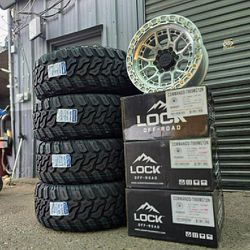 17x9 6x139 Lock Off-road Rims And Tires 35/1250/17
