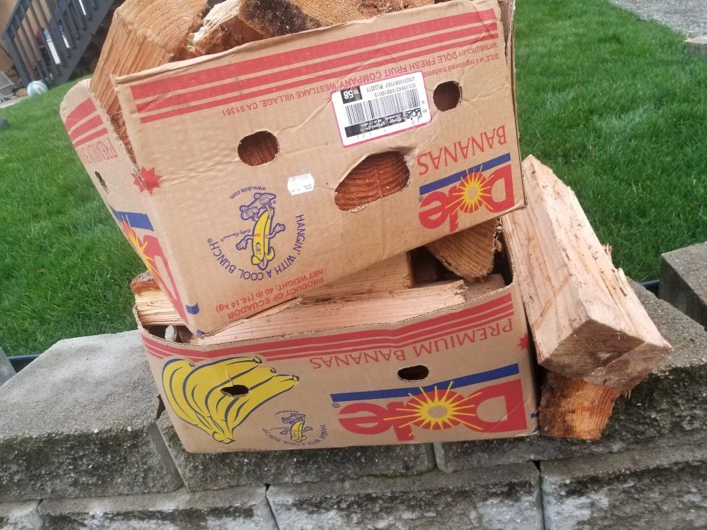 Boxes of dry-seasoned firewood (Ask about delivery)