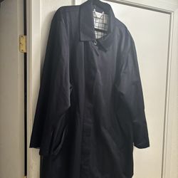 Liz Claiborne Elisabeth Vintage Women’s Plus Size Raincoat Navy Blue EUC