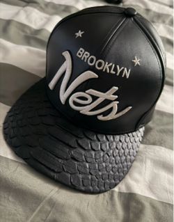 Brooklyn Nets Leather Snapback Hat