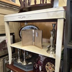 Vintage Off White Side Table 