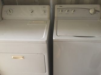 KENMORE SUPER CAPACITY WASHER AND DRYER CAN SELL SEPERATE TOO PERFECT 30 DAY GUARENTEE
