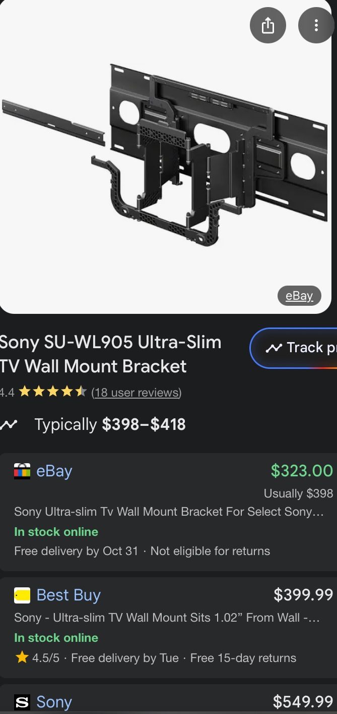 Sony Heavy Duty Commercial Wall Mount