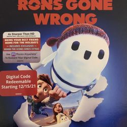 Disney’s RON’S GONE WRONG (4K Ultra HD + Blu-Ray + Digital-2021) NEW!