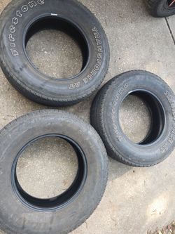 3 Firestone Transforce Tires LT275 70 18 inch used