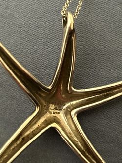 Tiffany & Co. Large Size Sterling Silver Starfish Pendant