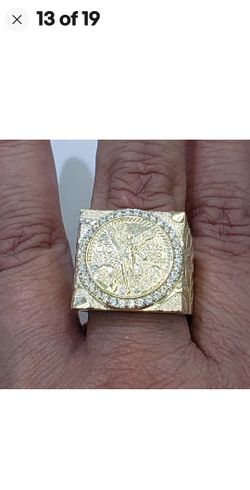Solid 14k Gold Centenario Ring Heavy 