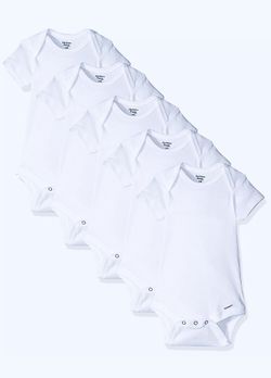 Gerber 5 Pack Of White Short Sleeve Onesies Size 24 Month new