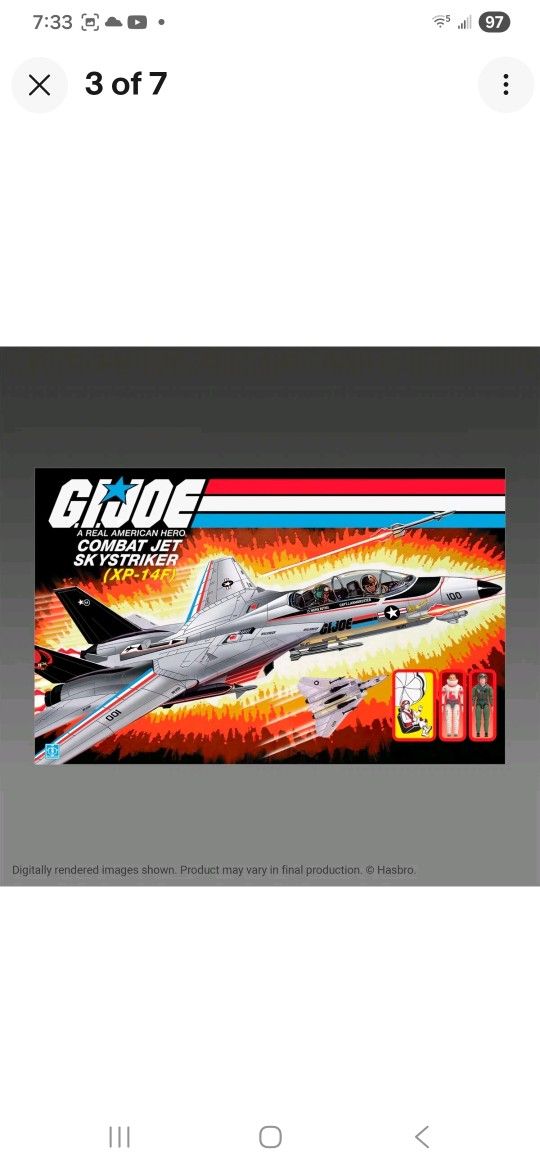 G.I. Joe HasLab 3.75 Inch Skystriker With Figures Complete Set Sealed