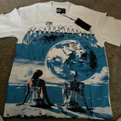 Godspeed Earth Cyborg Graphic Tee – White Streetwear 