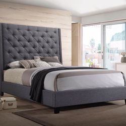 67” H Headboard Queen Size Bed Frame 