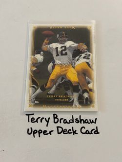 Terry Bradshaw Pittsburgh Steelers Hall of Fame QB Upper Deck Card.