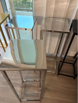 Silver stands decor