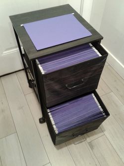 2-Drawer Rolling File Cabinet 16W x 16L x 27H inches