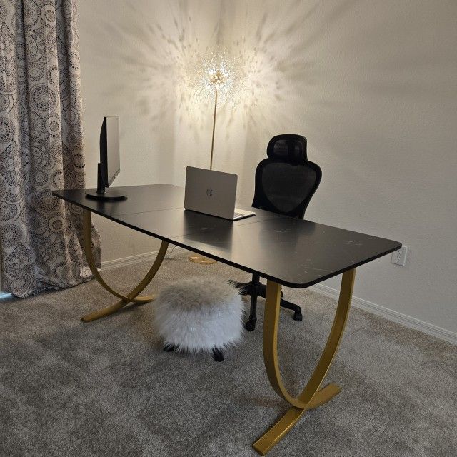 Marble Table with Chair and Stool