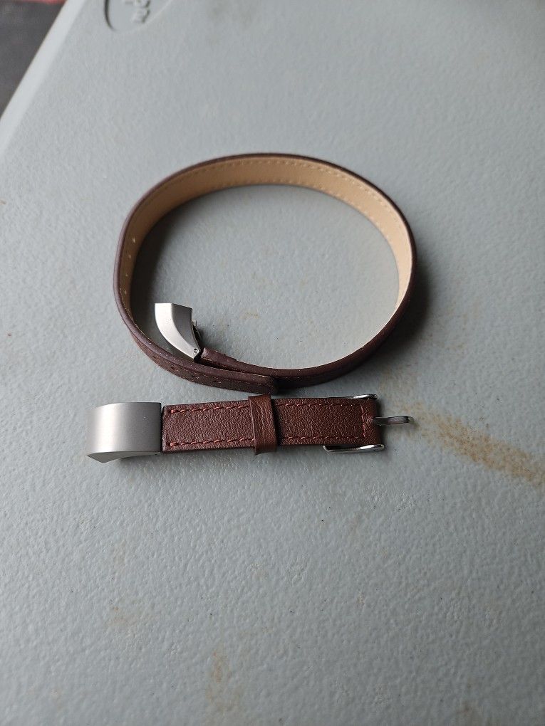Brown Leather Fit bit Band-compatible with Fitbit models such as the Inspire, Inspire HR, or Inspire 2.