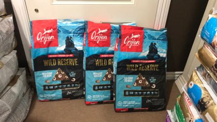 Origen Wild reserve Wild Caught Fish Recipe Set 3 Bags Total 60 lbs Exp 2027