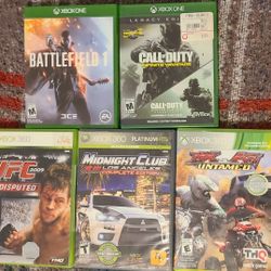 XBOX LOT OF 5 GAMES
