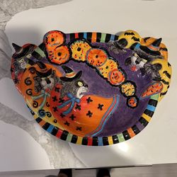 Fitz And Floyd Kitty Witches Halloween