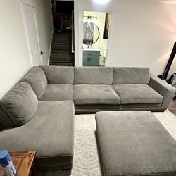 3 PC Costco Couch With Ottoman 