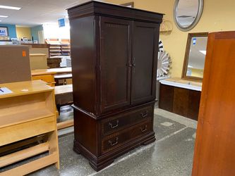 2 Drawer Dark Wood Armoire