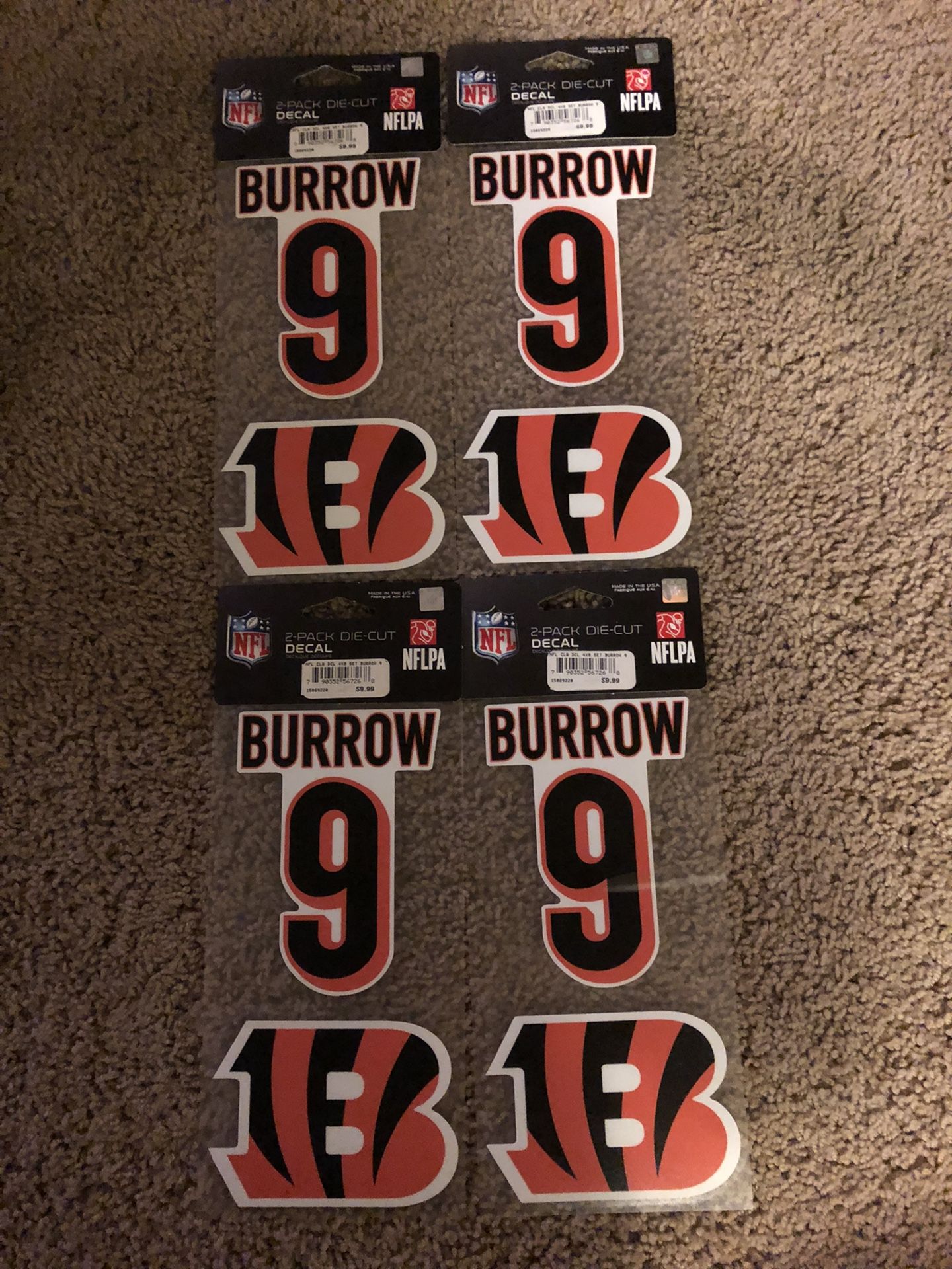 Bengals and Joe burrow stickers