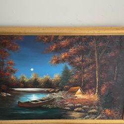 BEAUTIFUL PICTURE WITH GOLD FRAME, ITS VERY BIG    $35