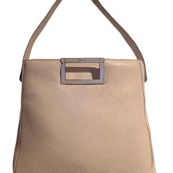 AUTHENTIC Salvatore Ferragamo 2way Buttercream Leather Bag