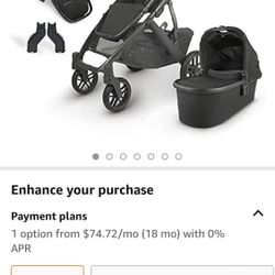 UPPAbaby Vista (Jordan / GRAY) With New Bassinet - Able To House 2 Chilren At Same Time!