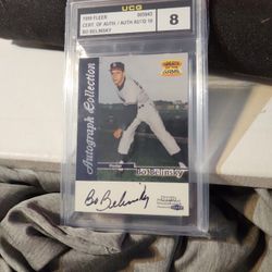 1999 Fleer Sports Illustrated Greats of the Game Auto Bo Belinsky UCG 10 /8

