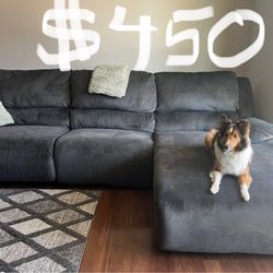 MOVING SALE!! Dual Power Reclining Couch // Grey