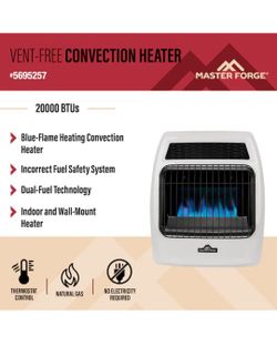 20k BtU LP/Natural Gas Wall Mounted Heater
