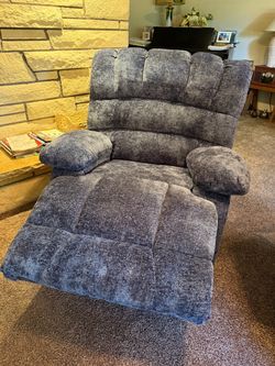 Brand new rocker recliner blue chenille