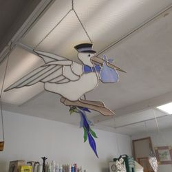 Stained Glass Stork