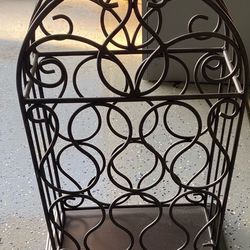 TALL WINE RACK Wrought Iron LIKE NEW