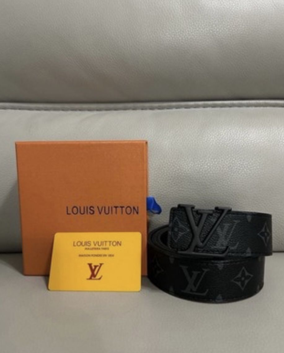 Black LV Monogram Belt
