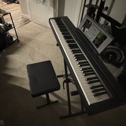 YAMAHA P71 88-Key Weighted Action Digital Piano with Sustain Pedal and Power Supply
