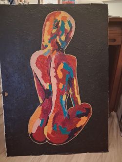 Antoine  Versace Colorful Nude Figure Oil Painting