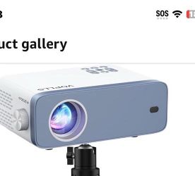 Lightweight 1080P Projector with Noise Reduction - Perfect for Camping