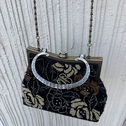 Beadwork Black Purse