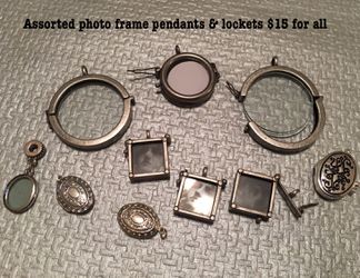 Assortment of photo pendants and lockets