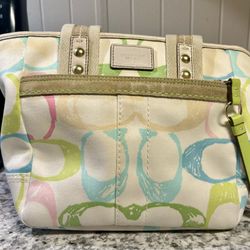 Vintage Coach Scribble Mini Tote
