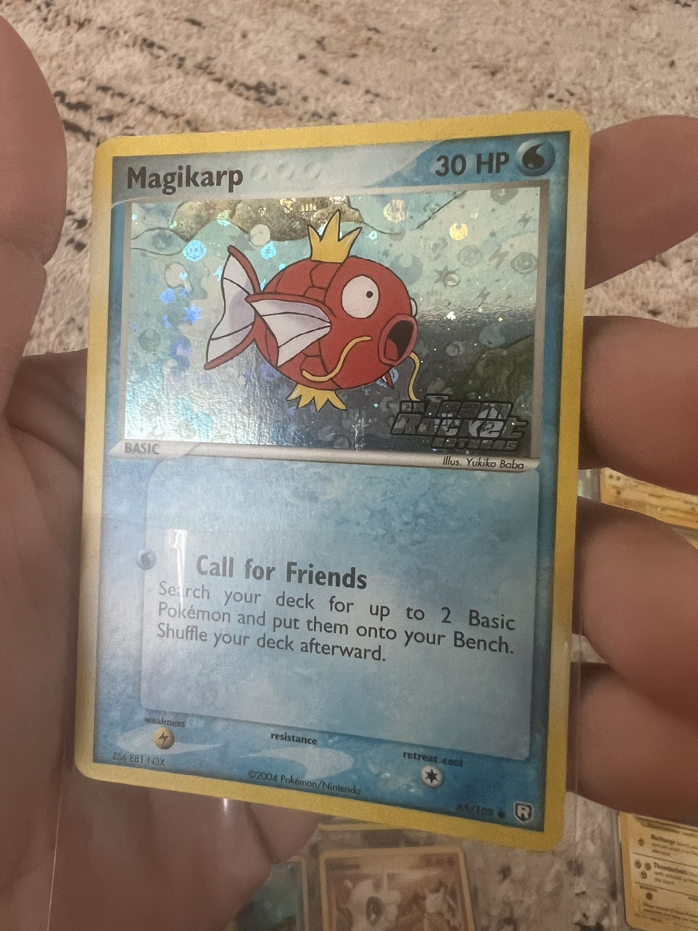 Magikarp Reverse Holo stamped Pokemon Card 