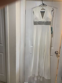 Prom Party New Ivory Dress Size 4 Stretchy 